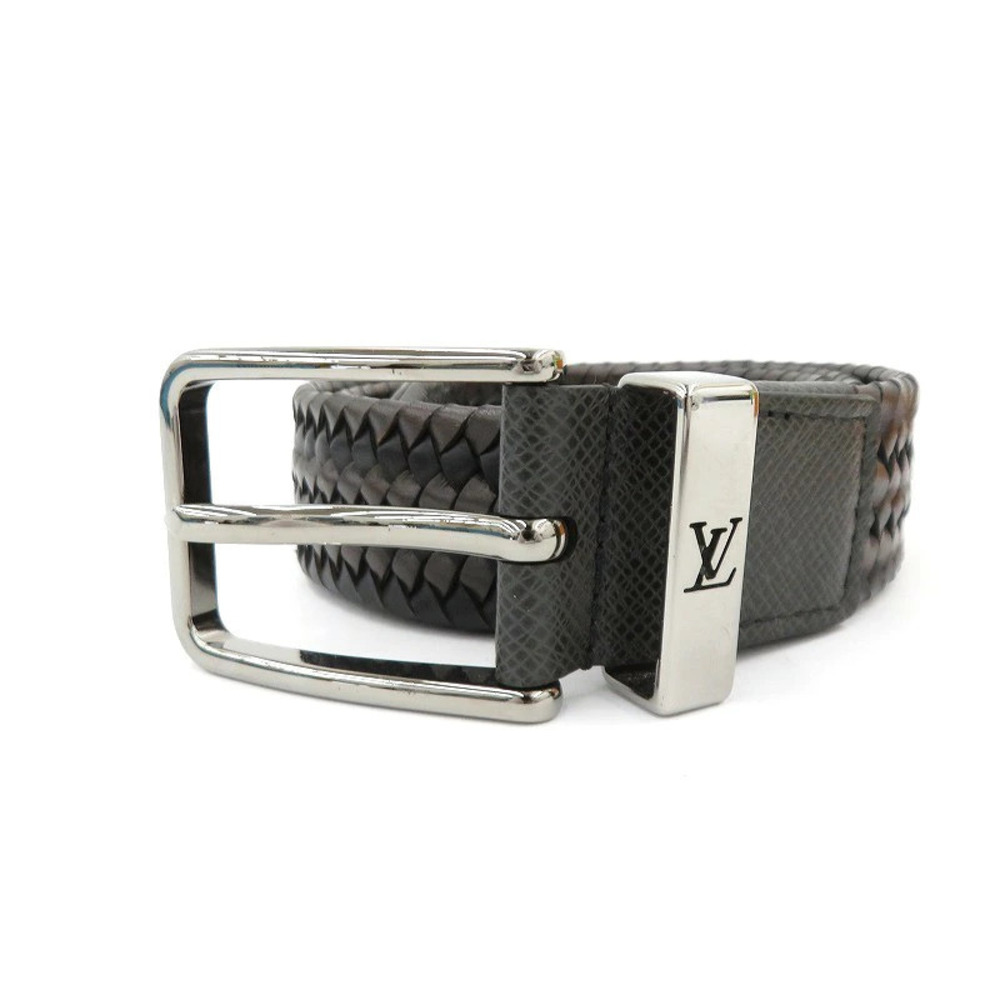 LOUIS VUITTON Ceinture Pont Neuf Braided Belt Black